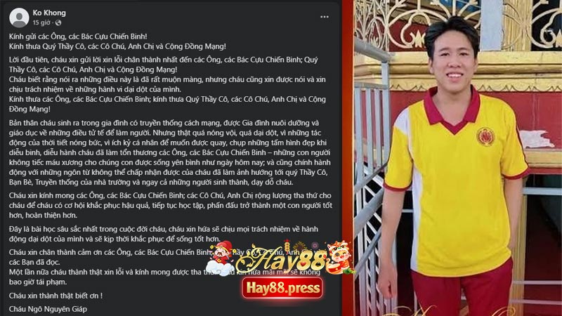 Ngô Nguyên Giáp lên tiếng xin lỗi bằng lời lẽ Chat Gpt " Gây thêm nhiều Drama "